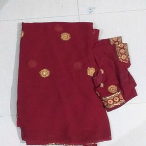 Brown Saree