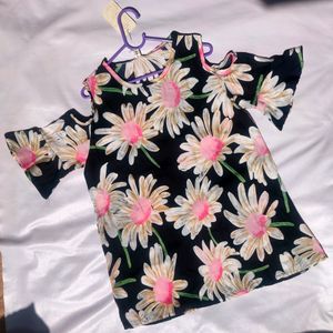 Women Off Shoulder Flower Print Top