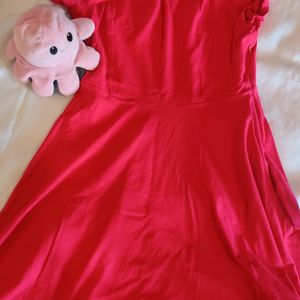 Faballey Solid Pink Dress