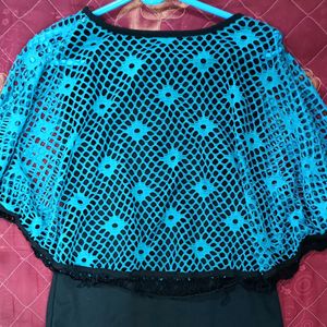 Back And Blue Pocchu Style Top