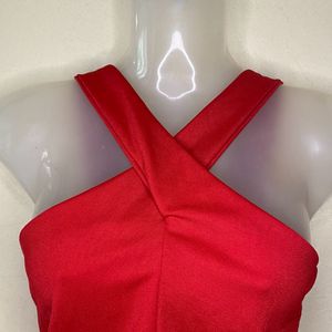 Red Peplum Croptop