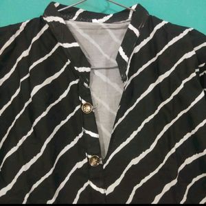 New Black Stripes Kurti