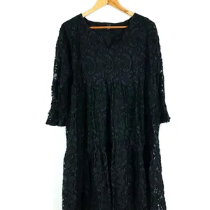 Black Knitted Lace Dress Fix Price