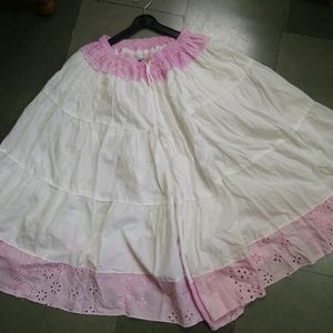 Cotton Midi Skirt (A-Line)