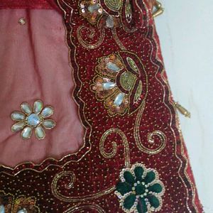 Red Bridal Lehenga In Good Condition