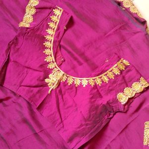 Work Saree With Blouse