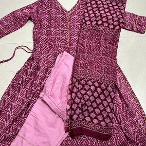 Women’s Geometric Print A Line Kurta Set