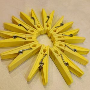 Yellow Clothes Pin ( Set Of 10)