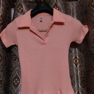 Peach Crop Top