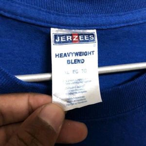 Jerzees Blue Long Sleeve T Shirt