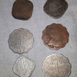 One ANNA Old 6 Coins