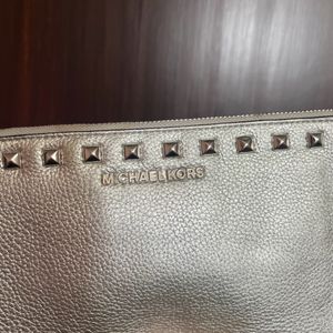 Michael Kors Metallic Wristlet Clutch