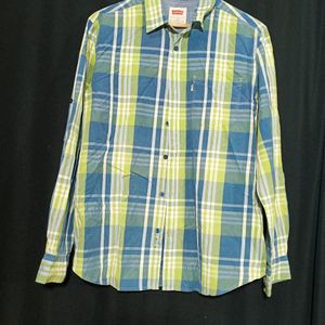 Levi's Green Checkes Shirt (Women's)