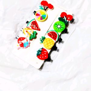 Combo Fruits Fancy Hairclips Multicoloured Pack 1