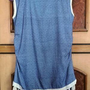 Blue & White T-shirt Top