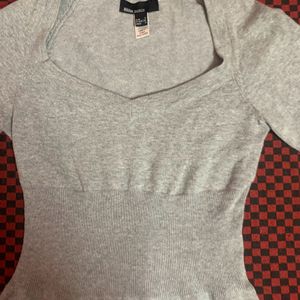 A Grey Mini Skater Dress