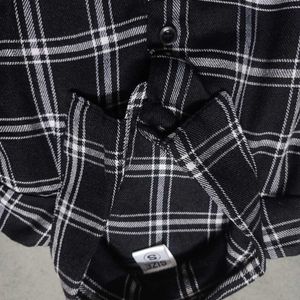 Black And White Checked Full Sleeves Shirt