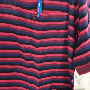 Horizontal Stripes Allen Solly T Shirt - XL