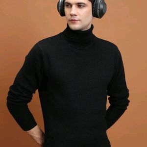 Turtle Neck Men's Blending (Black)