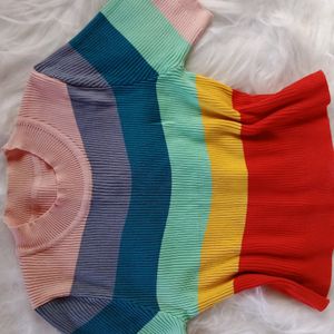 pastel colour crop top