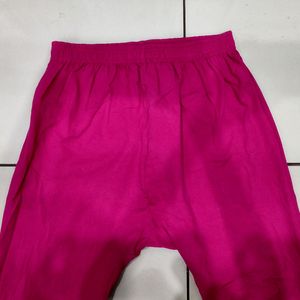 Pink Cotton Leggings