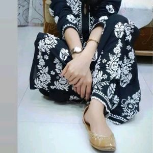 Chikankari Kurti And Palazzo