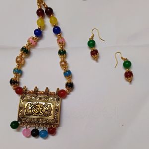 Combo Of 2 Neckless With Ear Rings