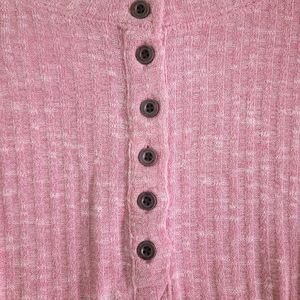 Forever 21 Pink Henley Top