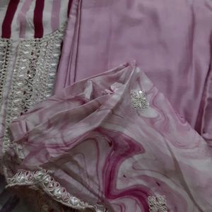 Pure Muslin Silk Suit