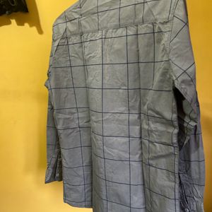 ZARA Grey Checks Shirt With Premium Quality