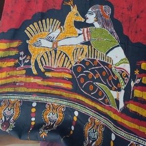 Shakuntala Work Batik Dupatta/ Bedsheet