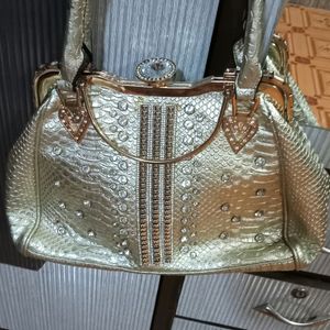 Diamond Golden Hand Bag