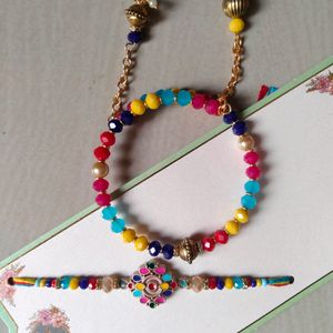 Bracelet Lumba Rakhi for Bhaiya Bhabhi - Couple Ra