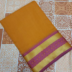 Mustard Women's Cotton Saree