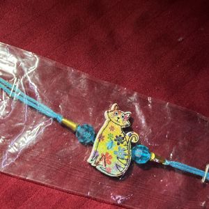 Cute Kitty And Frog Charm Rakhi Combo