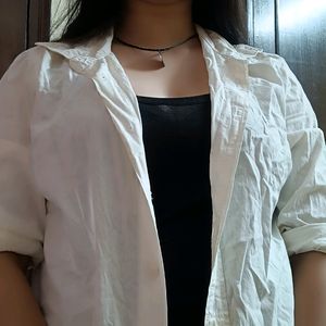 Long White Shirt For Daily Wear Or Office Use