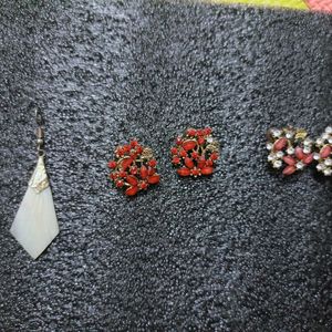 3 Pair Of Earrings