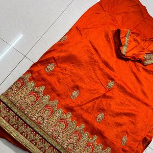 Very Beautiful Heavy Work Saree 🧡