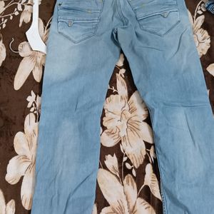 Men Sky Blue Jeans