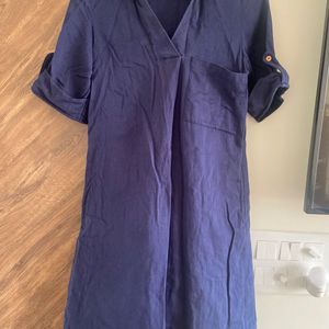 Navy Blue Shirt Dress