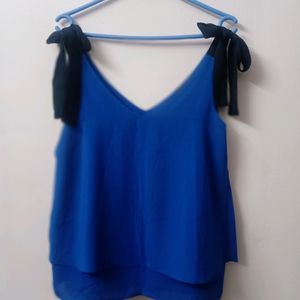 Zara women’s tank top blouse Royal blue