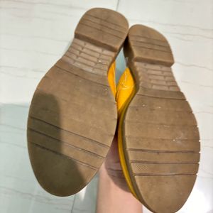 Vibrant Yellow Flat Shoe