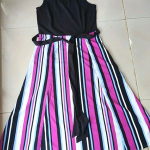 Multicolored Striped Maxi Dress 💕💕💕💟💟💟🤍🖤🖤