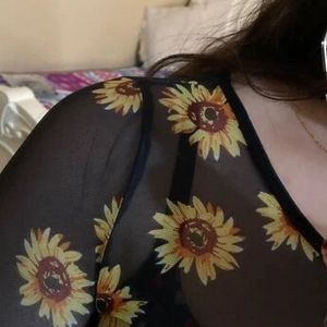 Shein Mesh Sunflower Top