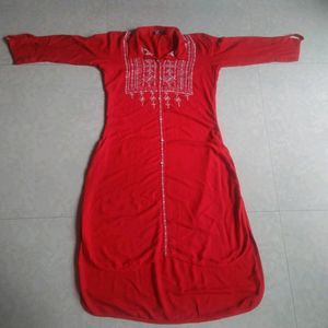 Women Red Kurti