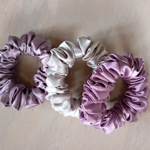 Beautiful Satin Scrunchies Combo Of 3