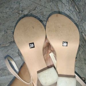 Women Off White Heel Sandal