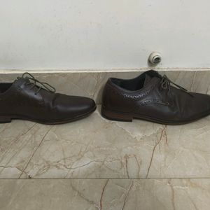 Red Tape Men Brown Leather Formal Derbys