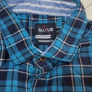 Sky blue With Checked Shirt.