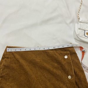 Classy Corduroy Brown Skort